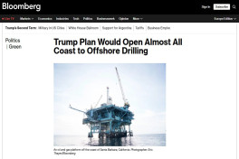 Bloomberg: Трамп готов открыть все побережье США для нефтяного бурения 