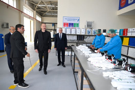 Алиев ознакомился с производством водных фильтров в Сабирабаде-ФОТО