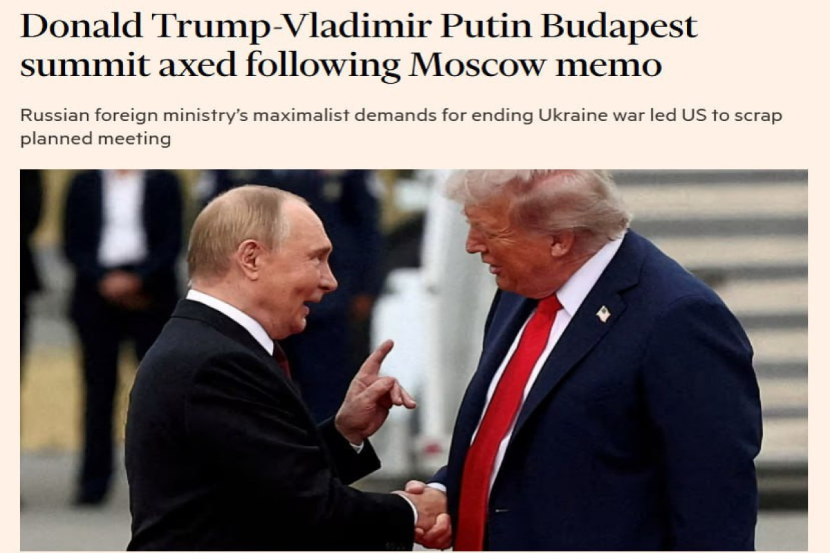 Financial Times раскрыла причину отмены саммита Путина и Трампа в Будапеште