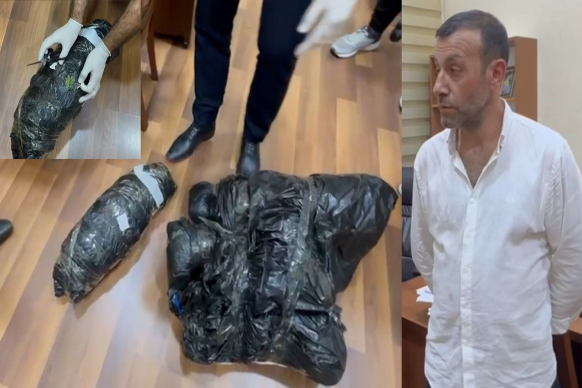 В Баку задержан курьер с 10 килограммами марихуаны-ВИДЕО