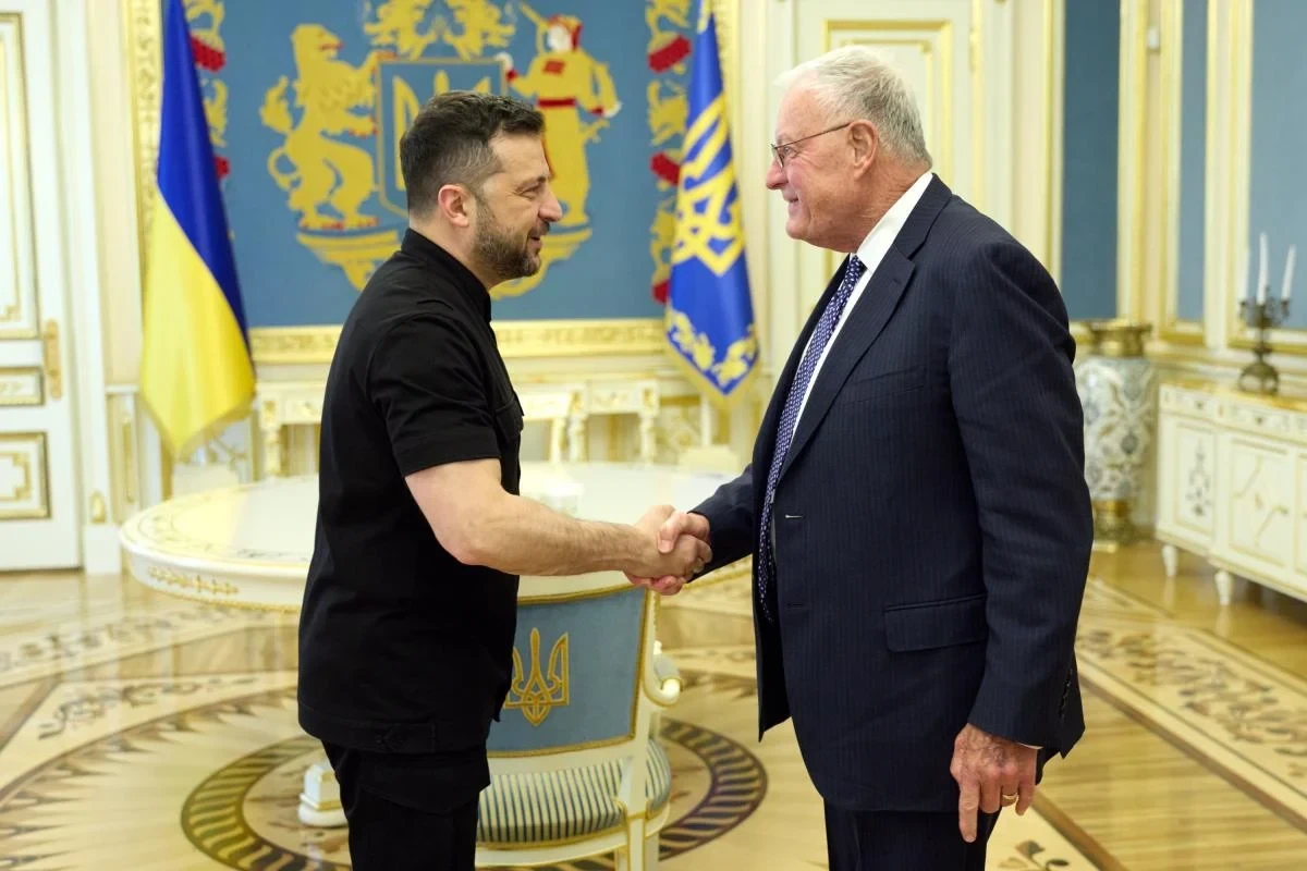 президент Украины Владимир Зеленский, спецпредставитель президента США Кит Келлог