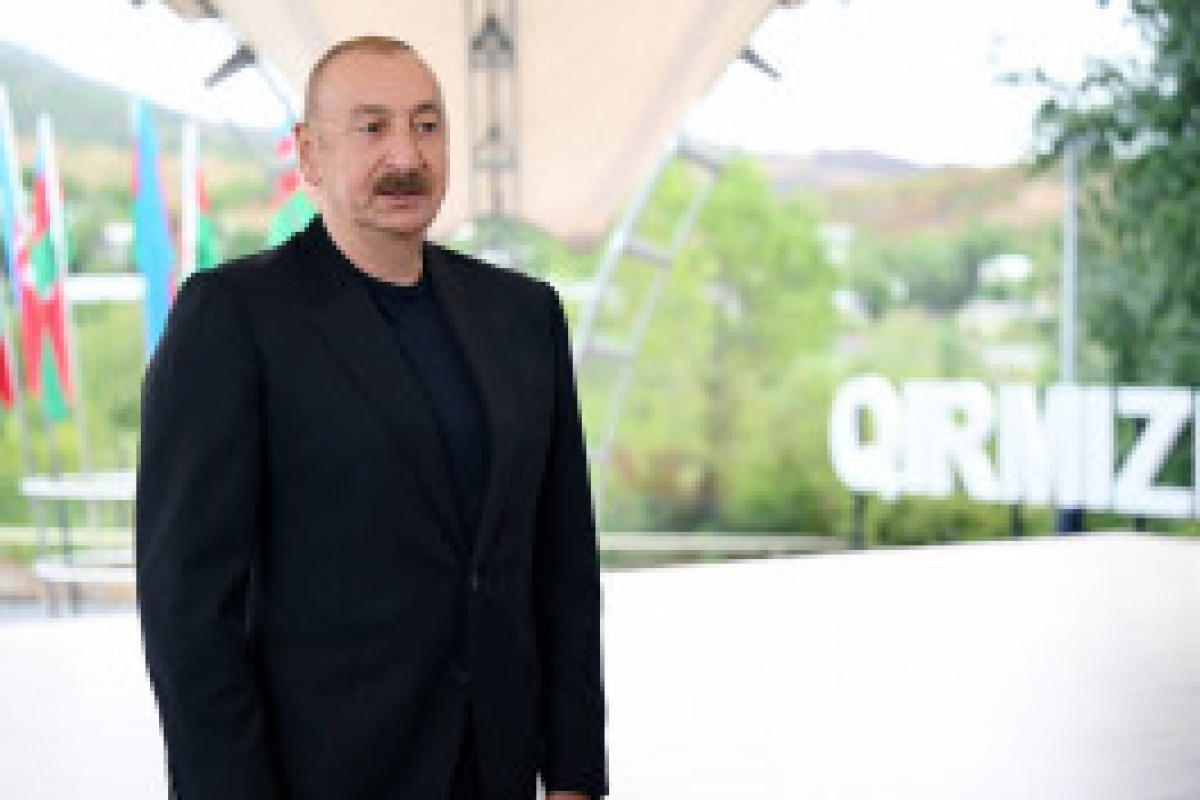 Президент встретился с жителями поселков Гырмызы Базар, Гадрут и села Сос-ФОТО 