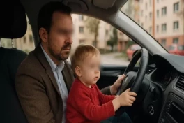 В Баку отец передал руль своему ребенку и поплатился -ВИДЕО 