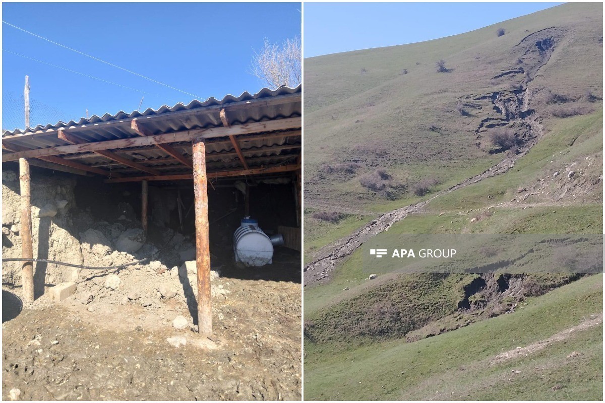 Ливни вызвали оползни и разрушения в Губинском районе-ФОТО 