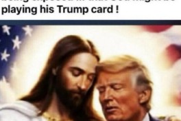 Трамп репостнул свое фото с Иисусом-ФОТО 