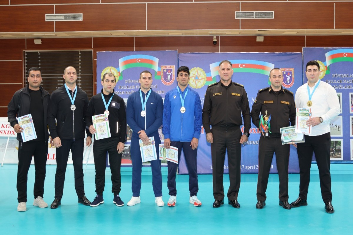 В МЧС Азербайджана прошел чемпионат по армрестлингу и многоборью-ФОТО 