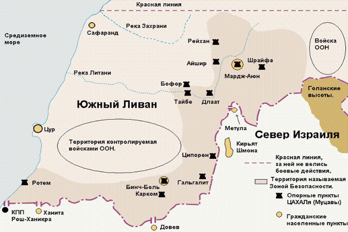 Израиль собирается ввести в Ливане «желтую линию»