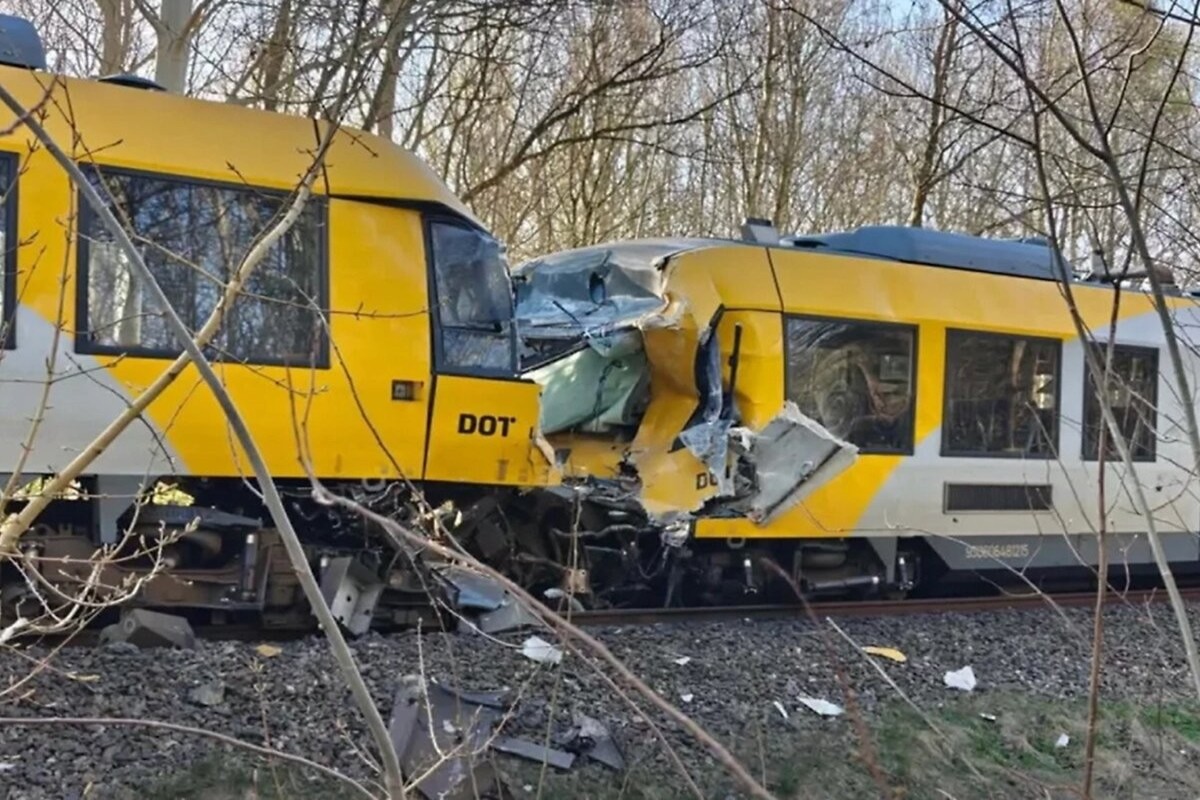 Лобовое столкновение поездов в Дании: 17 пострадавших, 4 в критическом состоянии