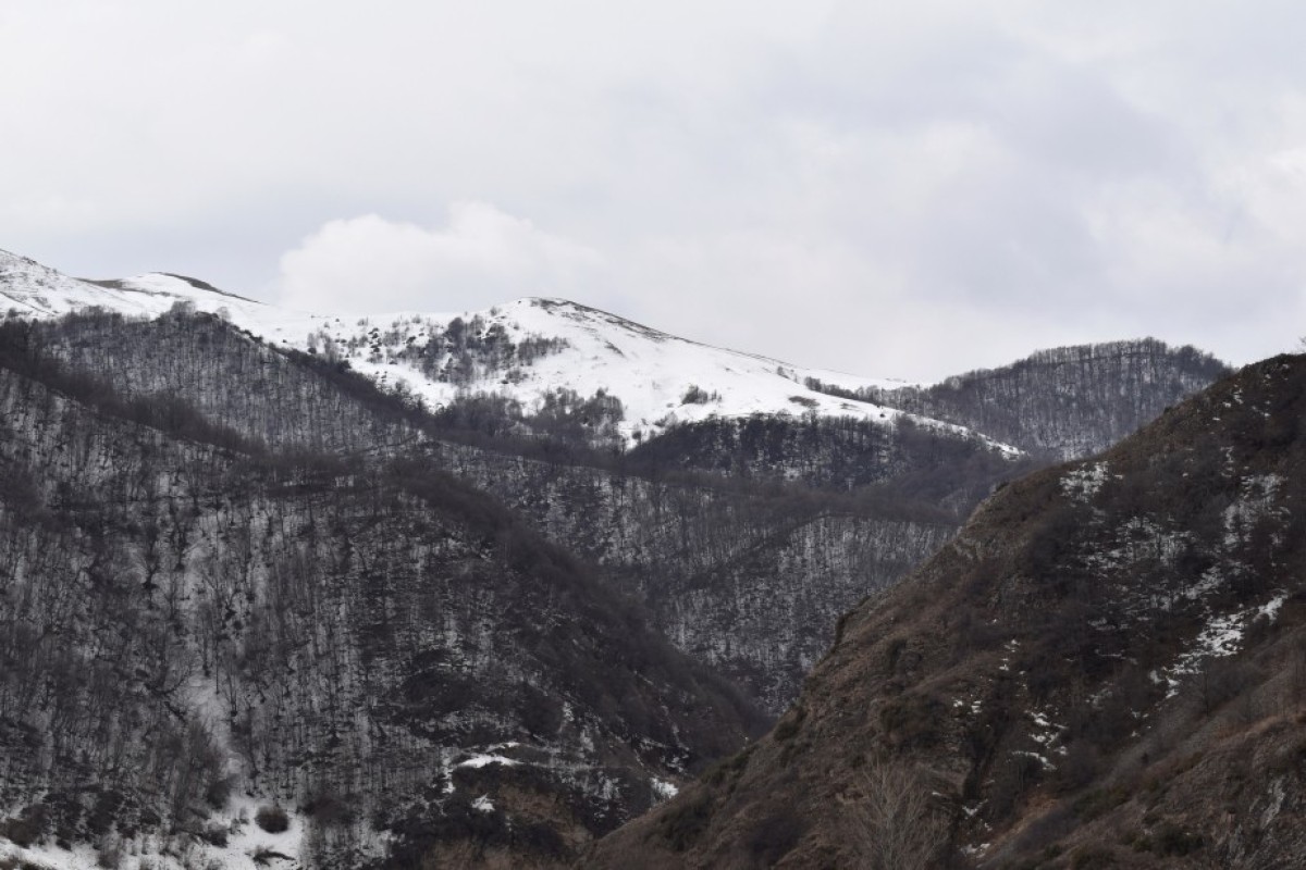 В Лачине и Кяльбаджаре выпал мокрый снег