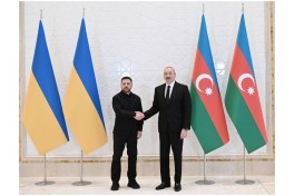 Президенты Азербайджана и Украины выступили с заявлениями для прессы