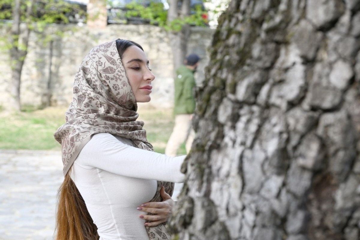 Лейла и Арзу Алиевы посетили заповедник и Шекинскую ханскую мечеть -ФОТО 