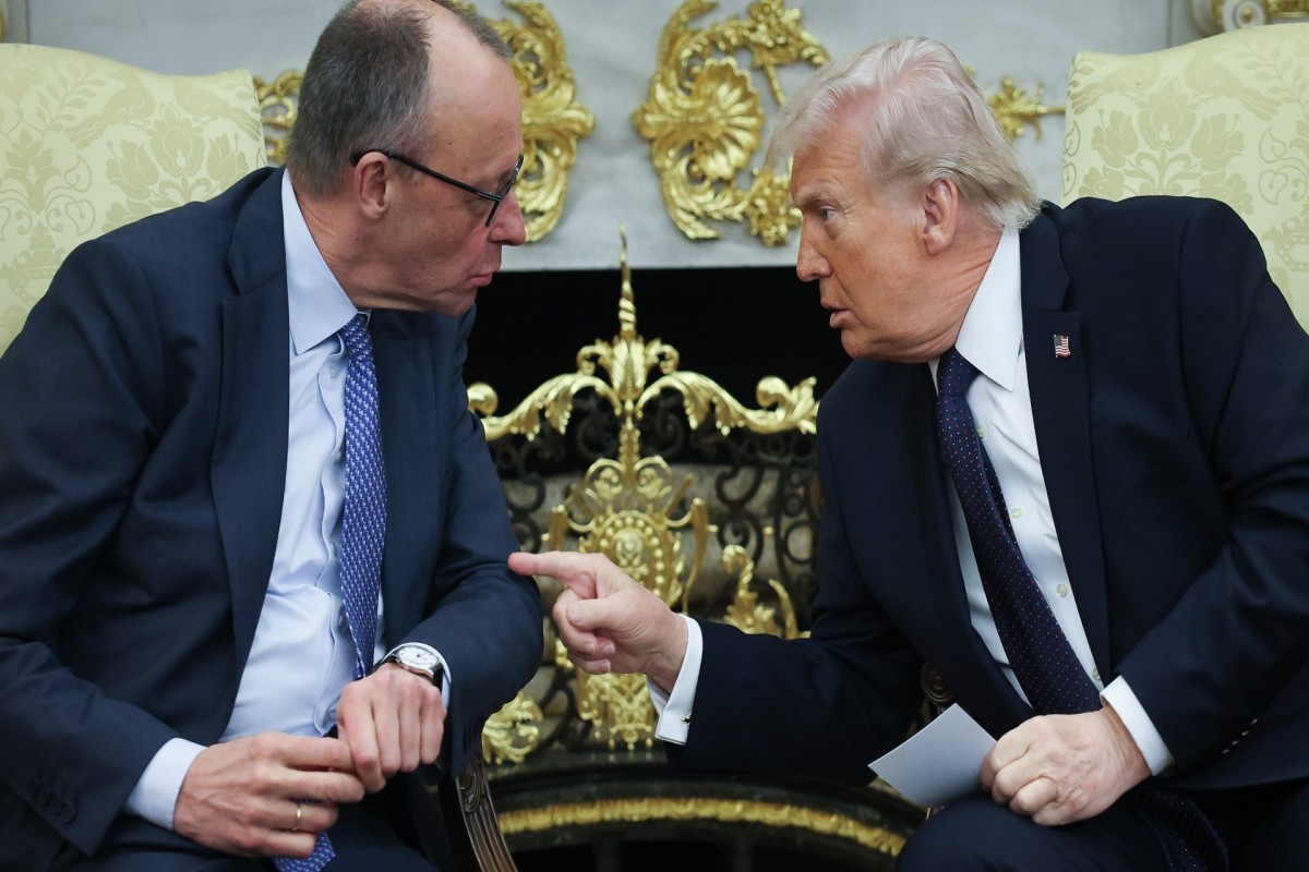 канцлер ФРГ Фридрих Мерц, президент США Дональд Трамп