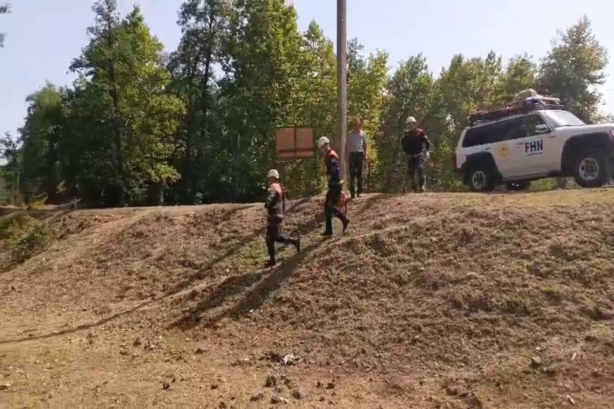 МЧС Азербайджана провело учения в горно-лесной местности-ФОТО 
