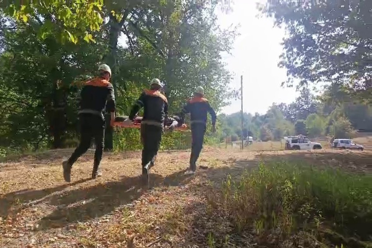 МЧС Азербайджана провело учения в горно-лесной местности-ФОТО 