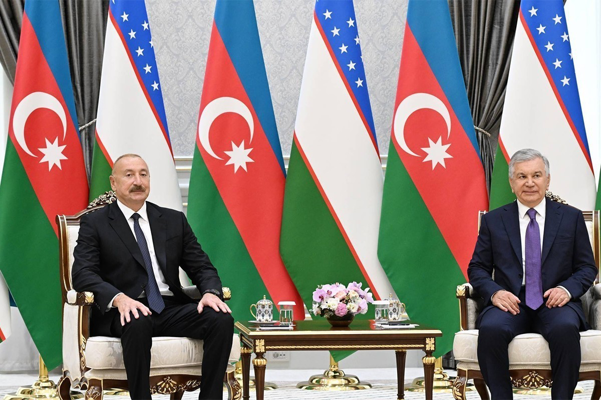 Состоялась встреча президентов Азербайджана и Узбекистана один на один-ВИДЕО 