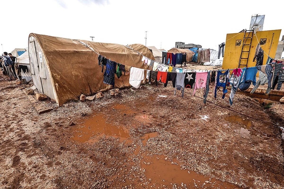 В Идлибе затопило 14 лагерей беженцев