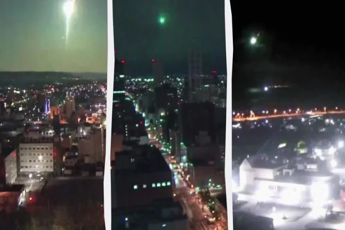 Над Японией зафиксировали полет яркого огненного шара