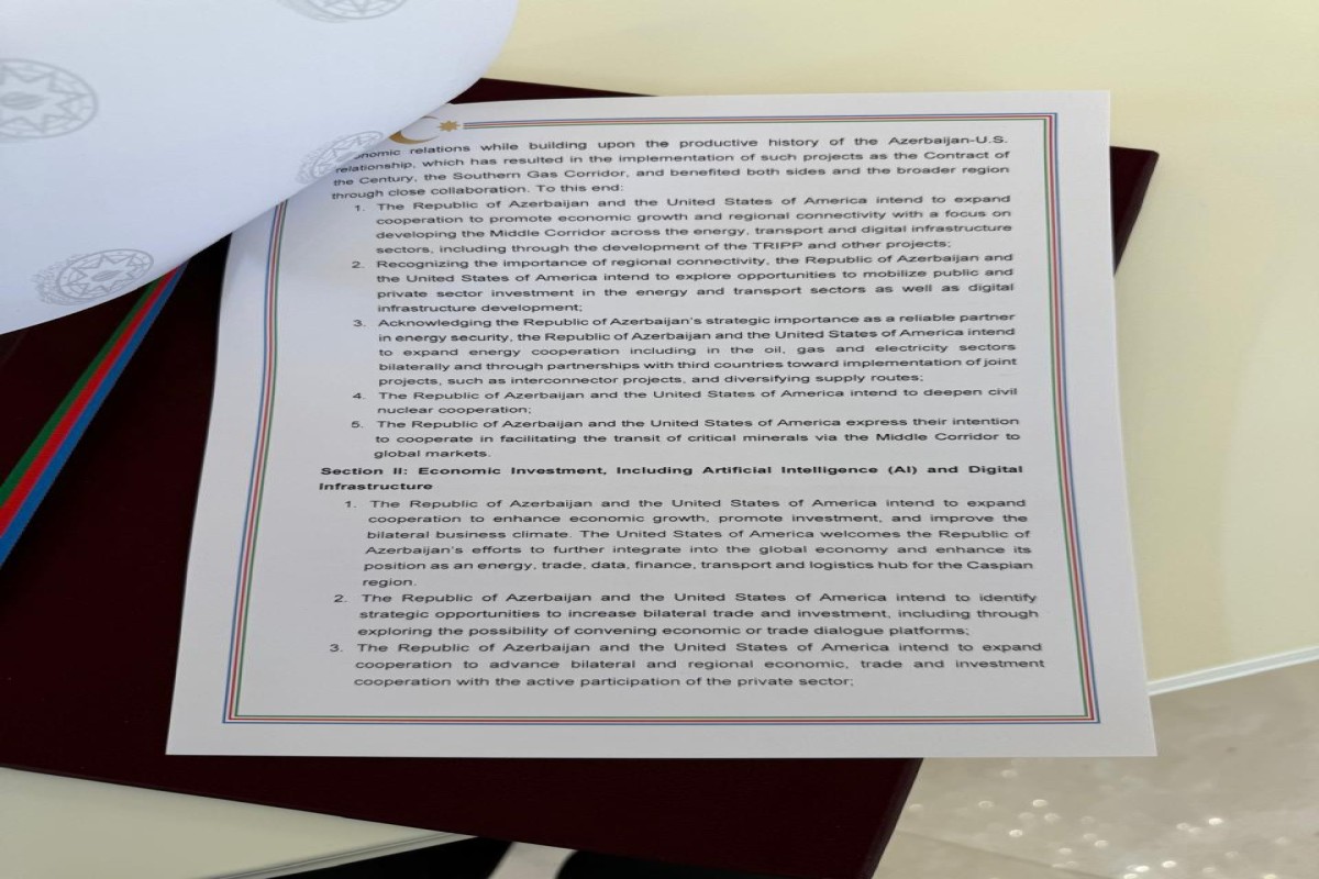 Азербайджан и США подписали Хартию о стратегическом партнерстве: ДОКУМЕНТ 