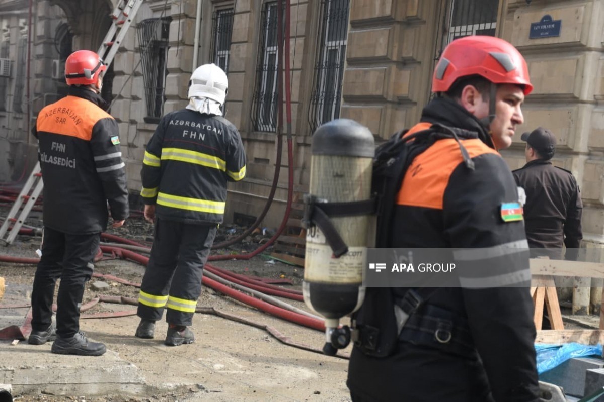 Пожар в центре Баку потушен-ФОТО -ВИДЕО -ОБНОВЛЕНО 