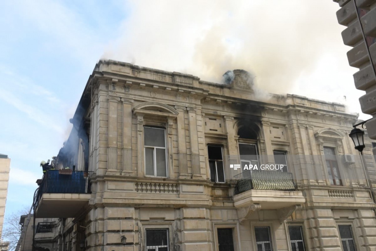 Пожар в центре Баку потушен-ФОТО -ВИДЕО -ОБНОВЛЕНО 