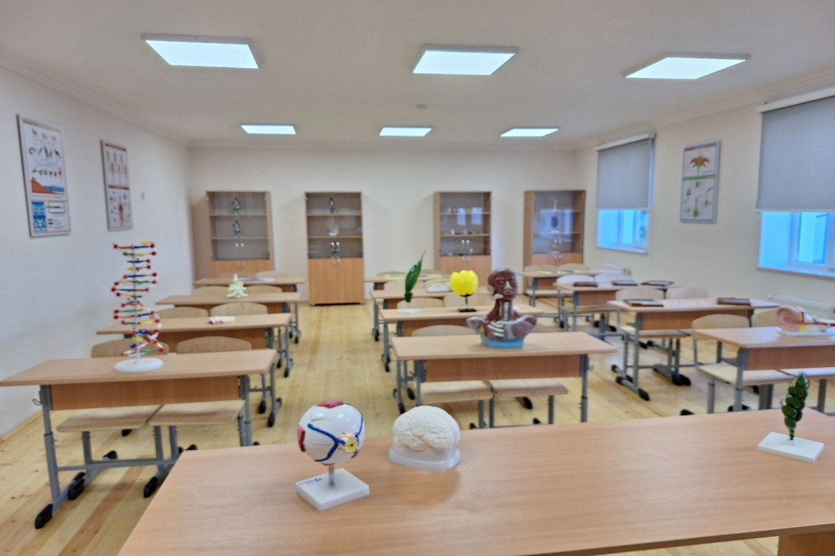 В Саатлинском районе завершена реконструкция крупной средней школы-ФОТО 