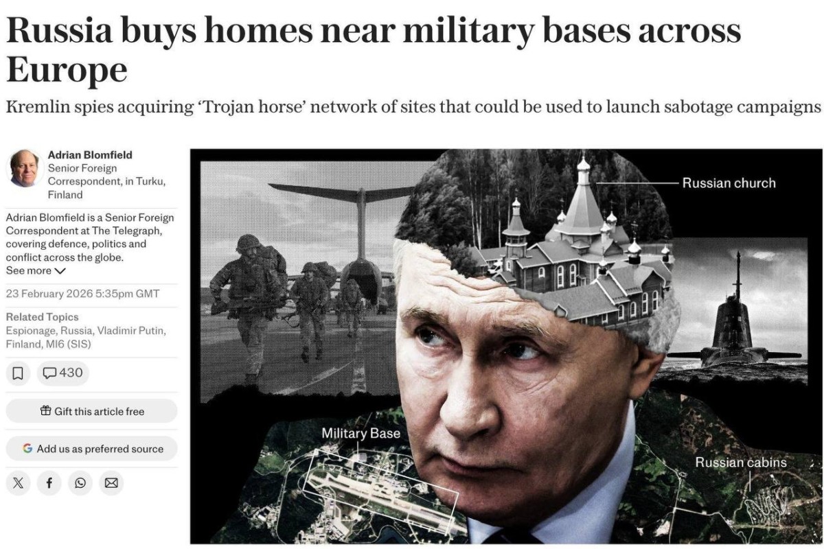The Telegraph: Россия скупает недвижимость у военных объектов в Европе