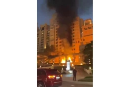 Иранская ракета упала на искусственный остров «Пальма Джумейра» в Дубае-ВИДЕО 