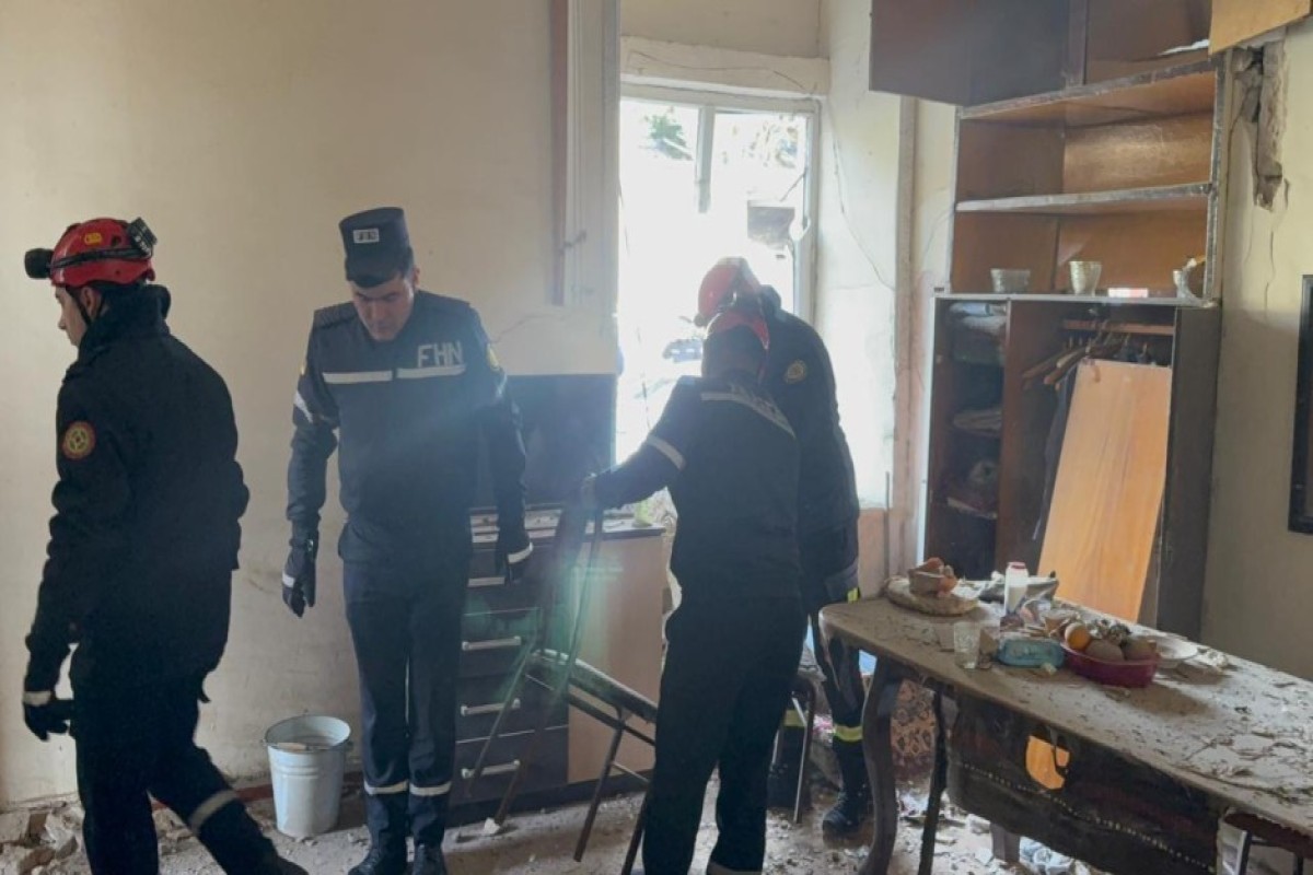 Утечка газа привела к взрыву в доме в Газахе-ФОТО 