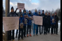 Украинские скелетонисты провели протест на Кубке Европы-ВИДЕО 
