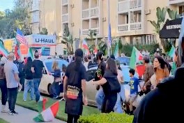 В Лос-Анджелесе грузовик въехал в протестующих в поддержку Ирана-ВИДЕО 