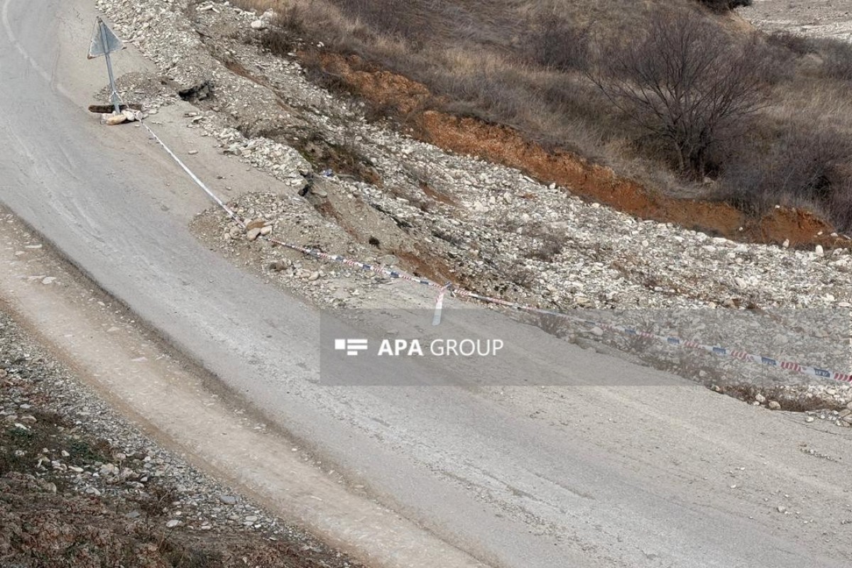 На трассе Шамаха–Гонагкенд произошел оползень-ФОТО 