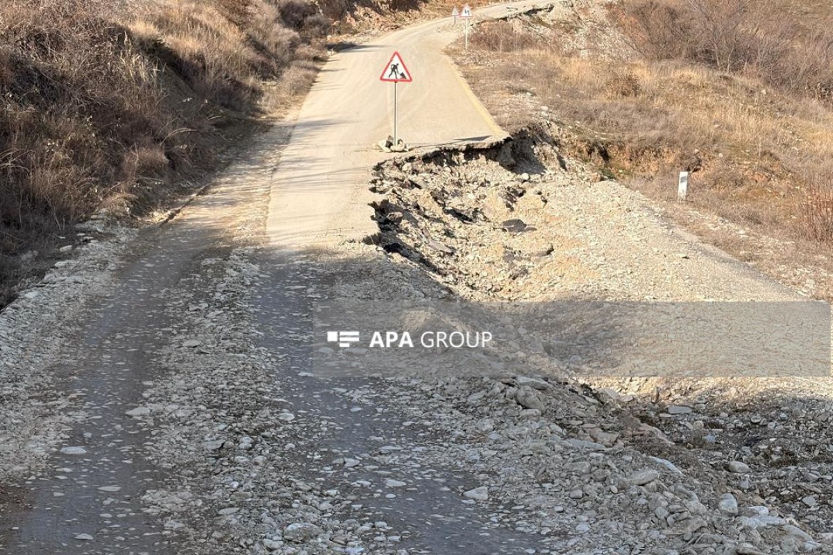 На трассе Шамаха–Гонагкенд произошел оползень-ФОТО 