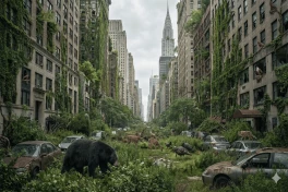 Популярный научный подкаст нарисовал постчеловеческий Нью-Йорк