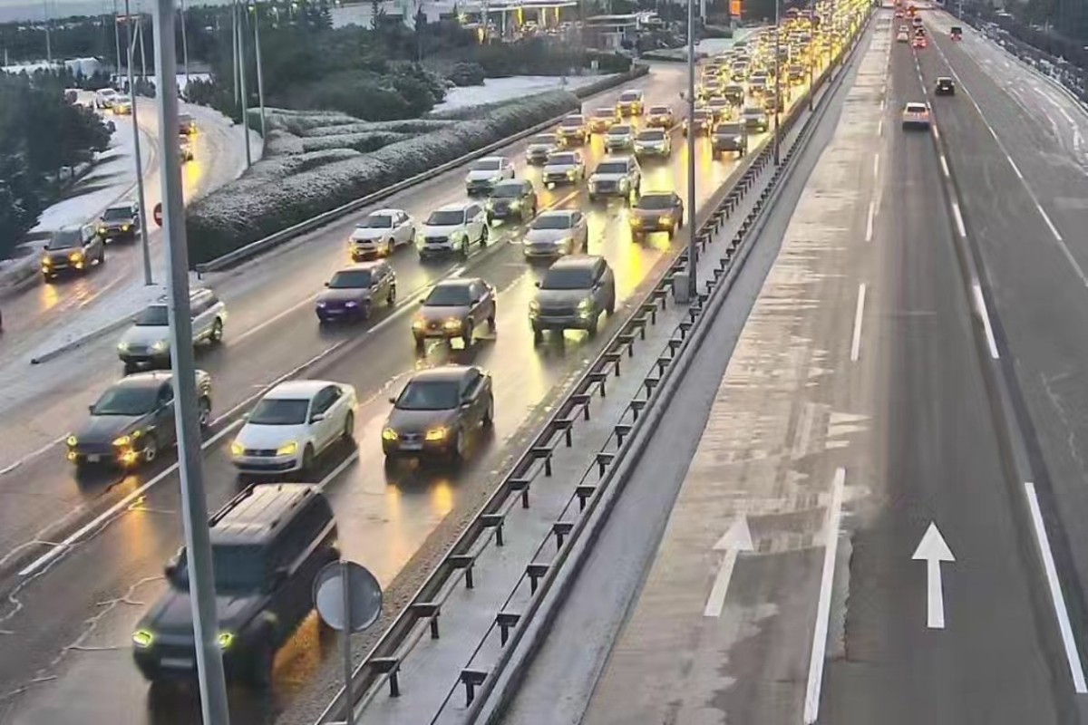 На Аэропортовском шоссе из-за гололёда парализовано движение -ФОТО 