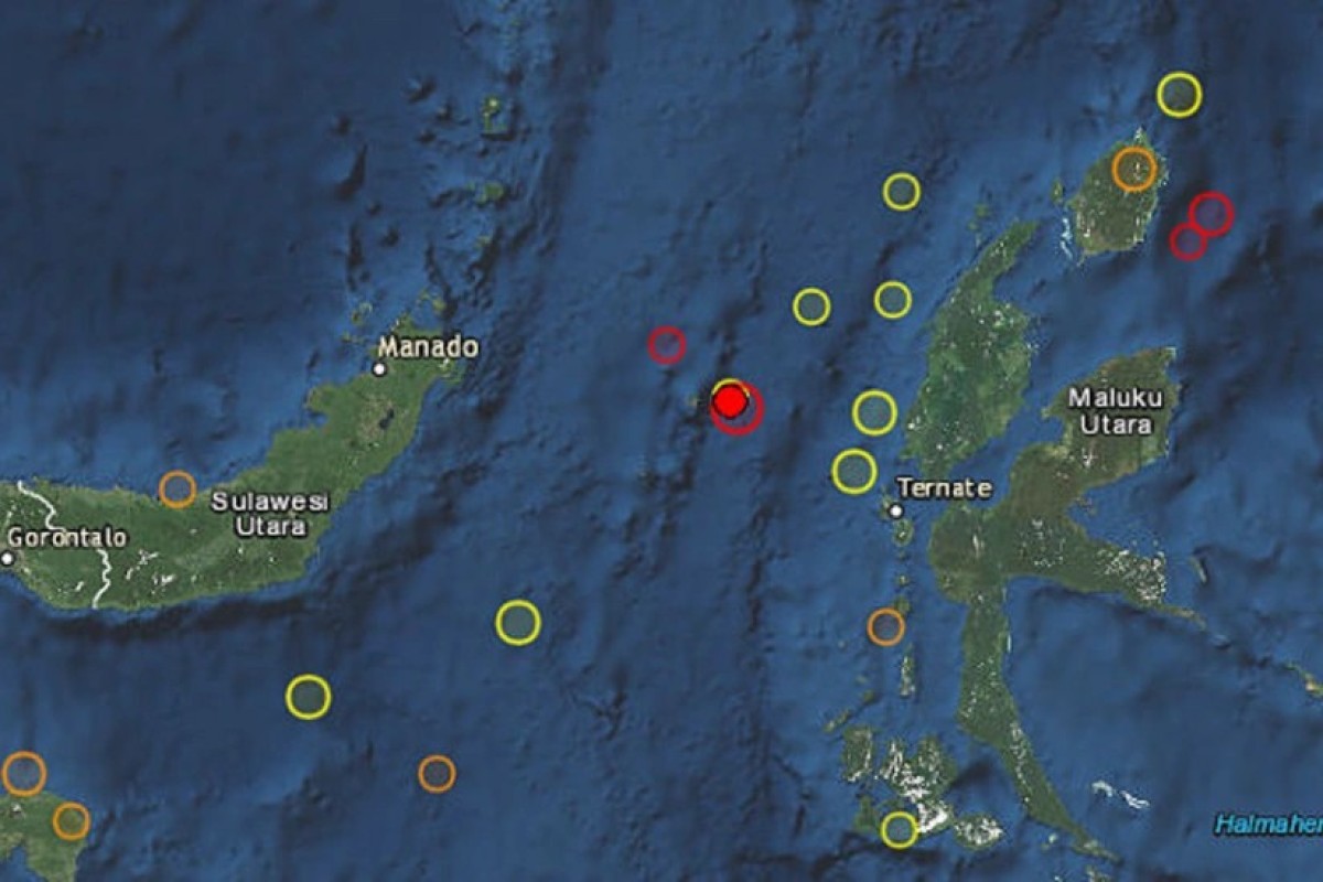 В Индонезии зафиксировано землетрясение магнитудой 5,7