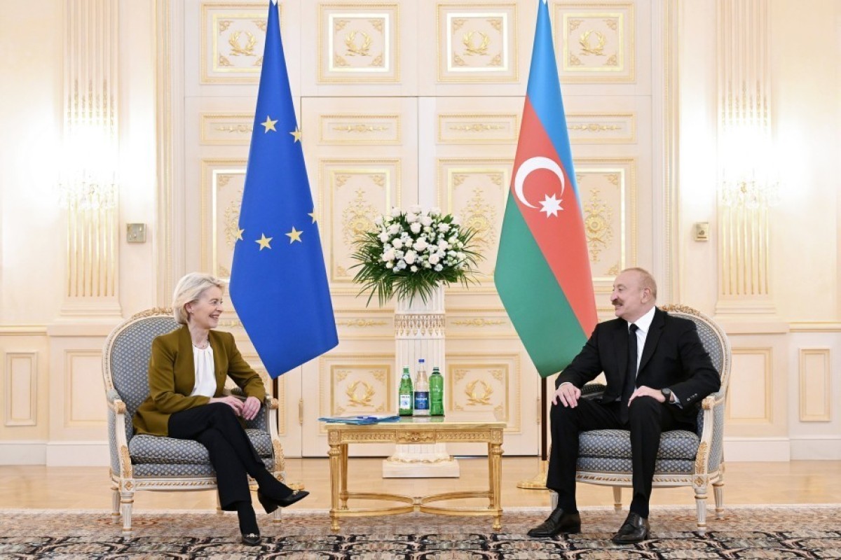 Президент Азербайджана встретился с главой Еврокомиссии-ФОТО 