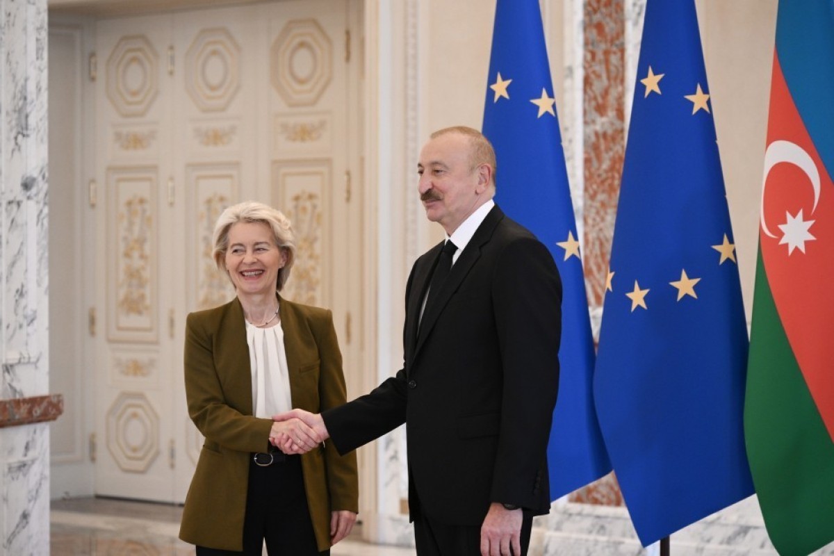 Президент Азербайджана встретился с главой Еврокомиссии-ФОТО 