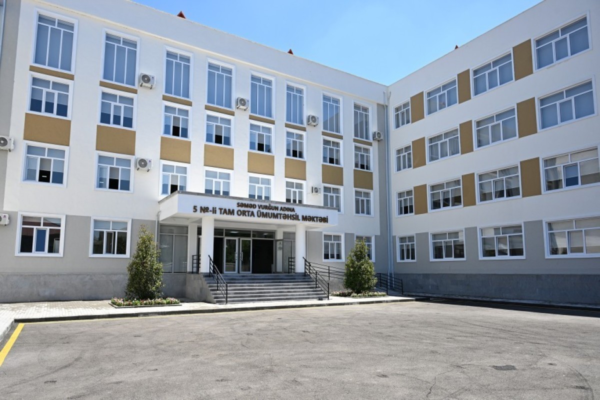 В Евлахе открылась новая школа с участием Лейлы Алиевой-ФОТО 