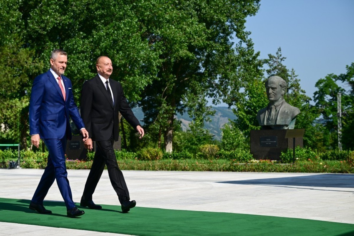 В Шуше прошла официальная встреча лидеров Азербайджана и Словакии -ФОТО 
