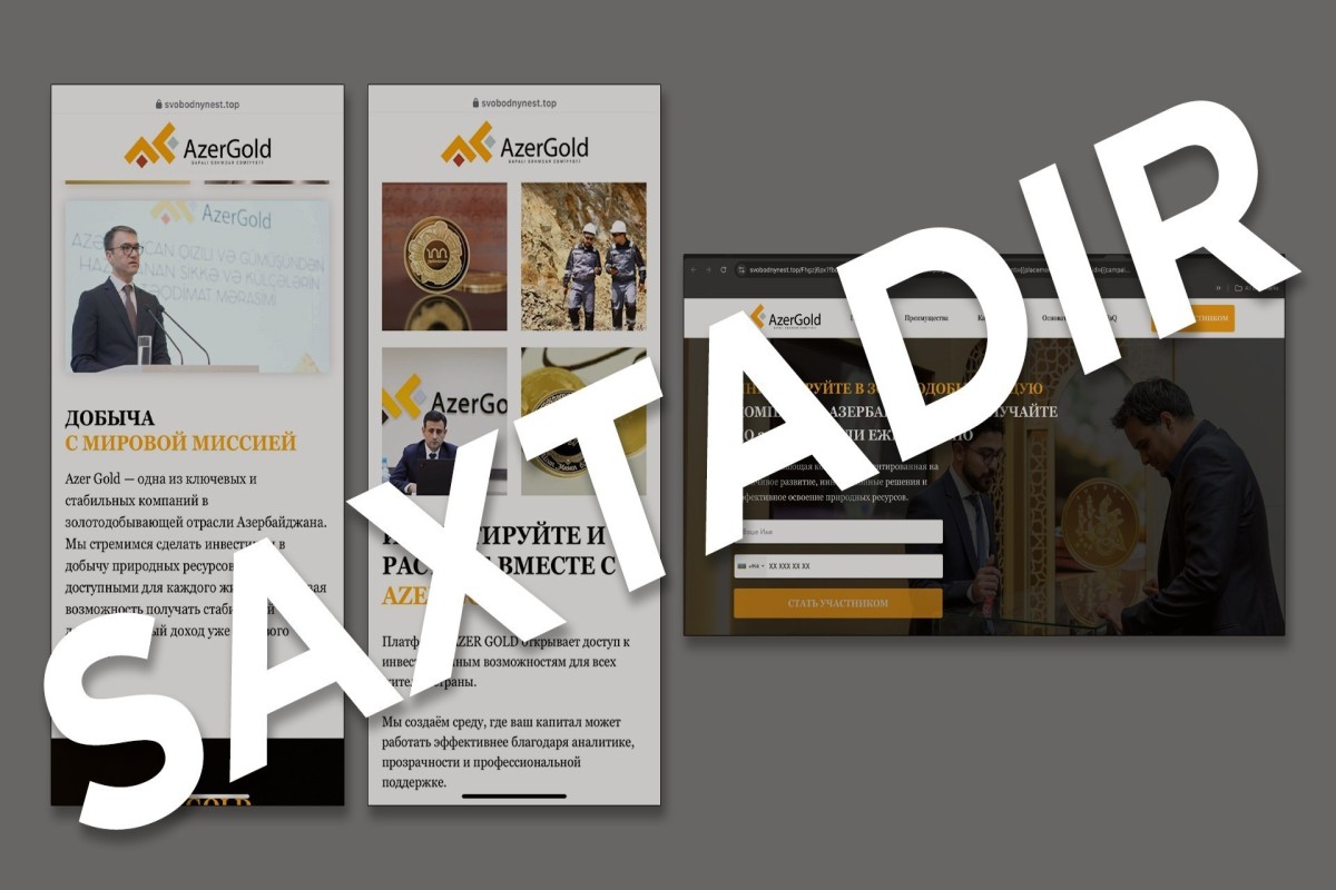 «АзерГолд» предупредил граждан о мошеннических инвестиционных кампаниях-ФОТО 