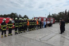 МЧС Азербайджана провело противопожарные учения в музее Гянджи-ВИДЕО 