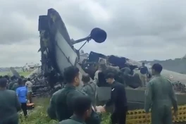 Военный самолет Ан-32 потерпел крушение в Индии-ВИДЕО 