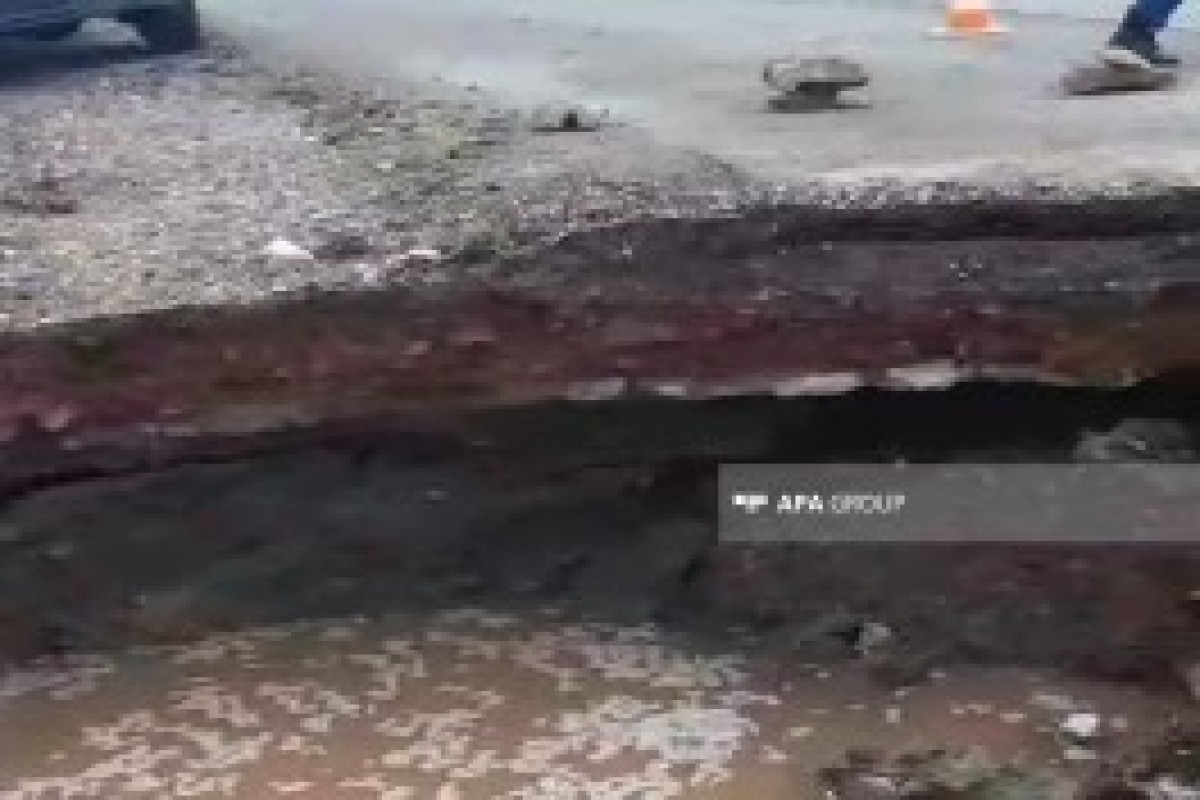 В Дашкесане сель нанёс серьёзный ущерб, произошло обрушение дороги -ФОТО 