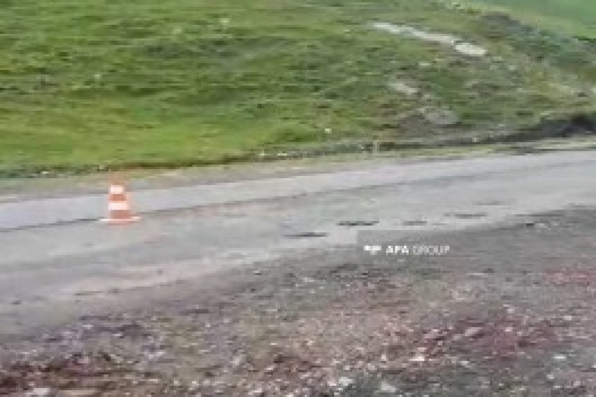 В Дашкесане сель нанёс серьёзный ущерб, произошло обрушение дороги -ФОТО 