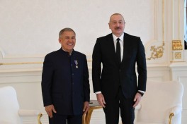 Рустам Минниханов поздравил Президента Ильхама Алиева