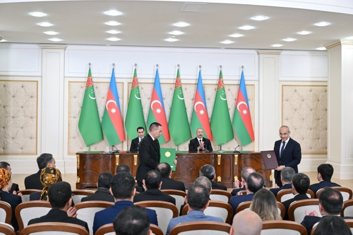 Азербайджан и Туркменистан обменялись подписанными документами-ФОТО -ОБНОВЛЕНО 