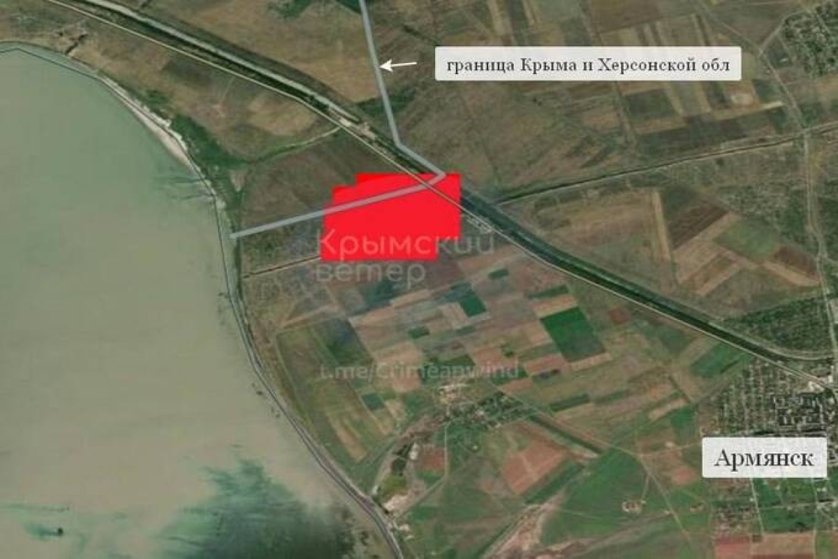 Пожар возник у границы Крыма вблизи российских военных позиций-ФОТО 