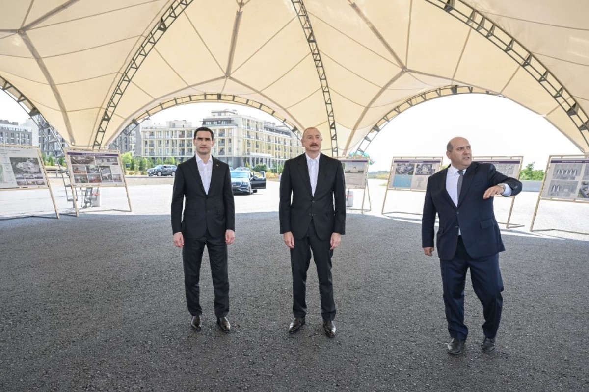 Президенты Азербайджана и Туркменистана ознакомились с восстановлением Физули-ФОТО 