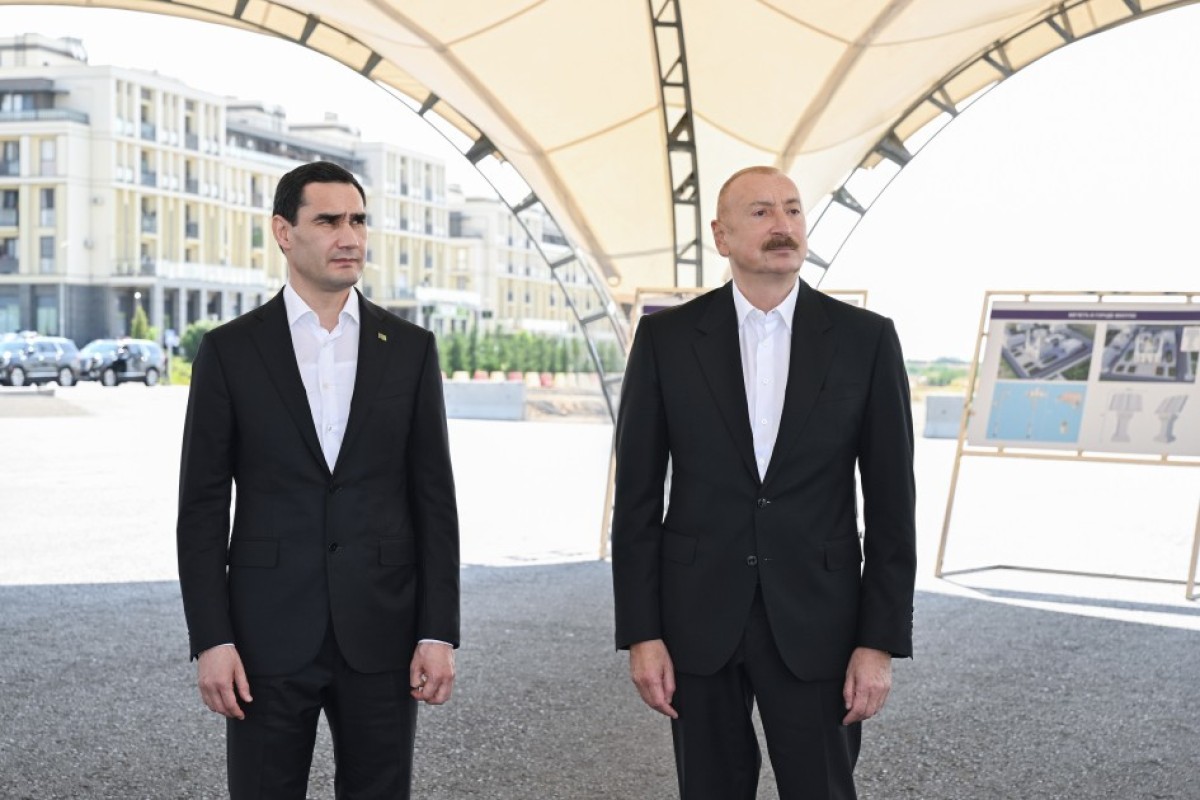 Президенты Азербайджана и Туркменистана ознакомились с восстановлением Физули-ФОТО 