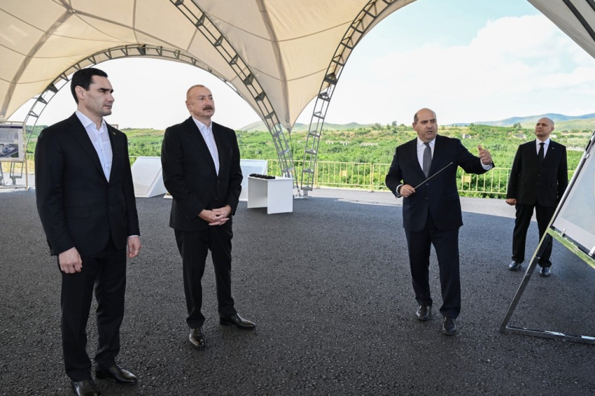 Президенты Азербайджана и Туркменистана ознакомились с восстановлением Физули-ФОТО 